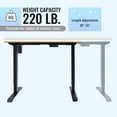 thumbnail image 4 of 47x24 Sit Stand Gaming Desk with Charging Station for Home Office, Black, 4 of 12
