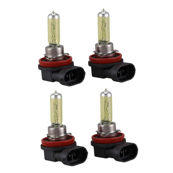 4 Pcs Dc 12v 55w H11 3000k Super Yellow Car Foglight Light Bulb Lamp,4 Pcs x Car LED Light 2 x Storage Case,Super Yellow