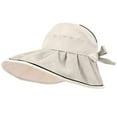 thumbnail image 4 of HJYCHN UPF 50+ Sun Hat with Wide Brim for Women Men Summer Outdoor Travel Foldable Lightweight Beach Sun Beige One Size, 4 of 4