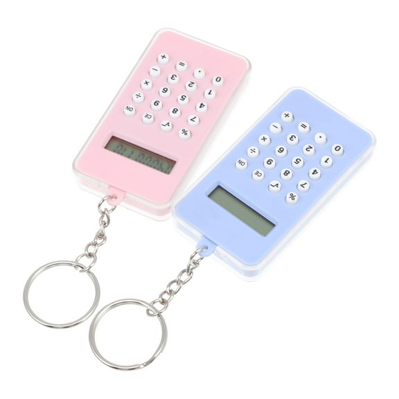 FRCOLOR  2 Pcs Charm Keychain Portable Calculator Gift Small Student
