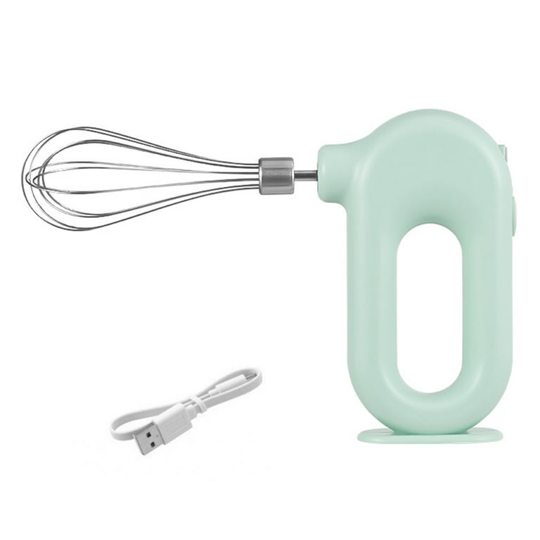 Dido Egg Whisk Handheld Adjustable Kitchen Cream Frother Electric  Rechargeable Egg Mixer Blender, Green, Single Stick 