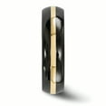 thumbnail image 3 of Edward Mirell  Black Ti with 14K Yellow Gold Stripe Domed 6mm Band, 3 of 7