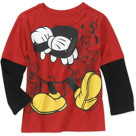 Disney Baby Boys' Mickey Mouse Hangdown Graphic Tee