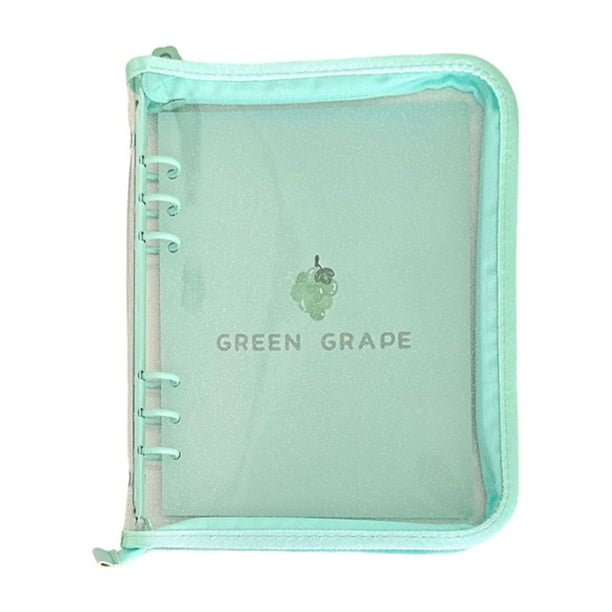 Organizadores y almacenamiento de fotos con cremallera A6, carpeta con cubierta para cuaderno de hojas sueltas, organizador de fotos