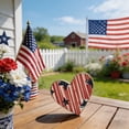 thumbnail image 6 of Beautynvta 4th of July Decorations Wooden Heart Ornaments, Patriotic Memorial Day Tiered Tray Decor, American Flag Decor Heart Signs for Shelf Fireplace Table Decor, 6 of 6