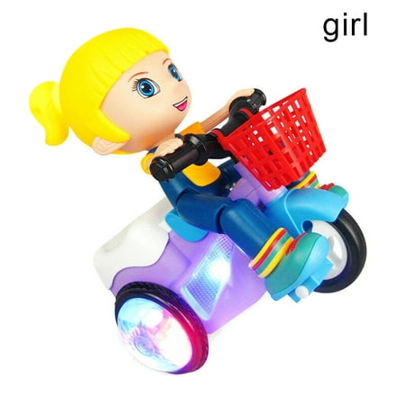 

Kids Rotate Stunt Dynamic Lighting Tricycle for Electric Music Toy Car Xmas New