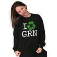 thumbnail image 4 of Recycle GRN Earth Day Save the Planet Unisex Plus Fleece Graphic Sweatshirt Brisco Brands 2X, 4 of 5
