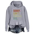 thumbnail image 2 of Sorry Can't Horses Bye Hoodies for Women Fall Winter Long Sleeve Graphic Hooded Sweatshirt with Pockets Pullover Tops, 2 of 6
