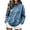 Blue, variant on Plus Size Knit Leopard Print High Neck Top for Everyday and Travel Patterned Long Sleeve Blouse in Winter Ready Elegant Statement Piece S