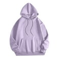 thumbnail image 4 of Yuannlog Womens Hoodies Casual Pullover Hoodie Long Sleeve Comfortable Winter Warm Lined Sweatshirt With Drawstring Pocket For Daily Wear Outerwear, 4 of 4