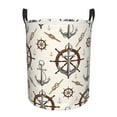 thumbnail image 1 of Balery Anchor with Rope Cesta de ropa redonda con asas, impermeable, independiente, para ropa, juguetes, dormitorio y familia-Small, 1 of 6