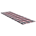 thumbnail image 2 of vidaXL Sun Lounger Cushion Red Check Pattern 200x60x3cm Oxford Fabric, 2 of 5