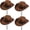 Brown, variant on 4 Pack Cowboy Hat Felt Studded Western Rodeo Texan Cowboy Cowgirl Hat for Adult