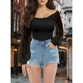 thumbnail image 5 of Womens Mesh Long Sleeve Shirts Casual Blouses Tops, 5 of 5
