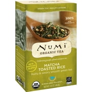 Numi Organic Matcha Toasted Rice Green Tea Bags, 18 Count