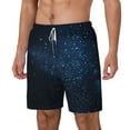 thumbnail image 2 of Balery Blue Glitter Retro Mens Swim Trunks Swim Shorts for Men Quick Dry Inseam Beach Shorts with Compression Liner Pocket-Large, 2 of 9