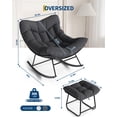 thumbnail image 3 of QinaQin Memoryfield Extra Large Papasan Rocking Chair with Footstool, a Rattan Egg-Shaped Recliner with a Sturdy Frame, Suitable for Indoor and Outdoor Relaxation, 3 of 8