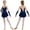 Blue, variant on XUNZOO Kids Girls Figure Ice Skating Dress Sleeveless Leotard Dresses with Gloves Lyrical Dance Costume Yellow 14