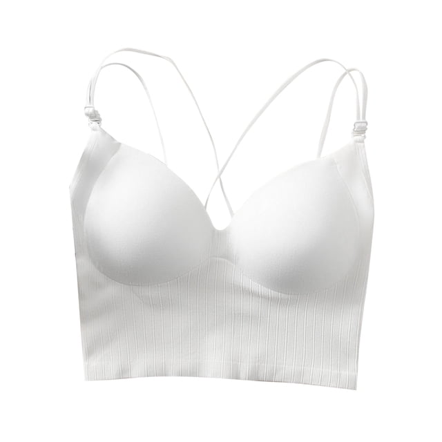 Clearance Sale 2025 Bra Tank With Built In Bra Womens Tank Tops Adjustable Strap Stretch Cotton Camisole With Built In Padded Shelf Bra Small Color A