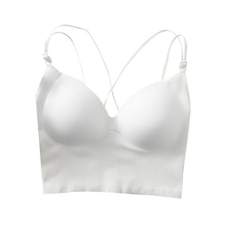 

Zuwimk Bras For Women Full Coverage Women s Classic T-Shirt Bra White One Size