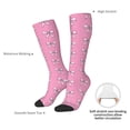 thumbnail image 4 of Xecao Beautiful pink bow Print Compression Socks for Both Men And Women for Running, Travel, Flight, Nurse, 4 of 6