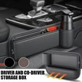 thumbnail image 3 of QHUDLV Upgraded Car Seat Space Storage Box With Cup Car Interior Leak-proof PU Organizer Cup Box Slot Leather Seat, 3 of 9
