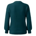 thumbnail image 2 of Vedolay Women's 2023 Sweaters Women's Sweaters Casual Crewneck Long Sleeve Lightweight Pullover Tops,Green L, 2 of 4