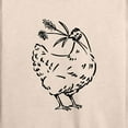 thumbnail image 3 of Instant Message - Country Casuals - Chicken w/ Flowers - Women's Lightweight French Terry Long Sleeve Shirt, 3 of 6