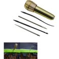 thumbnail image 2 of Copper Handle Awl Copper Handle 4 Sewing Needles Awl Hand Shoe Repair Tool Kit Hand Sewing Tool Kit for DIY Repair Canvas Leather, 2 of 5