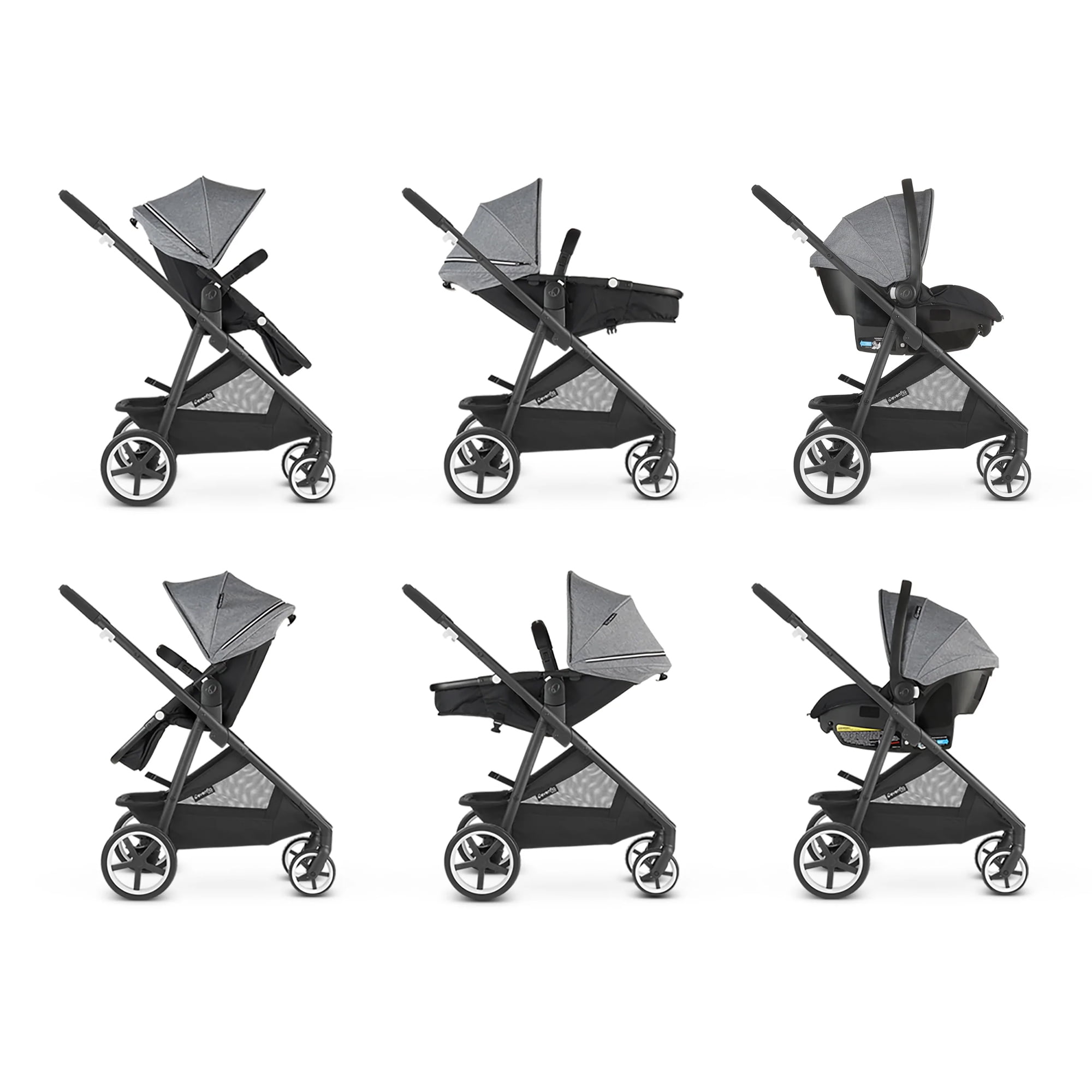 GOLD SensorSafe Shyft Smart Modular Travel System (Moonstone Gray)