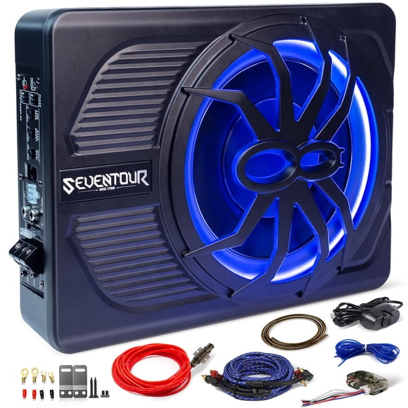 Subwoofer para coche Seventour ST-800, 800 W, 10 pulgadas, para debajo del asiento, con amplificador