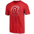 thumbnail image 2 of Men's Fanatics Heather Red Atlanta Braves Cooperstown Collection Logo Tri-Blend T-Shirt, 2 of 3