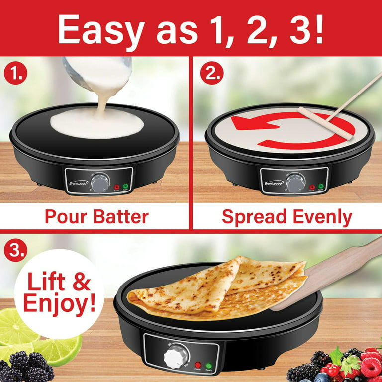 Best Buy: Kalorik 12 Electric Griddle, Pancake Maker and Crepe Maker Black  CRM 43667 BK