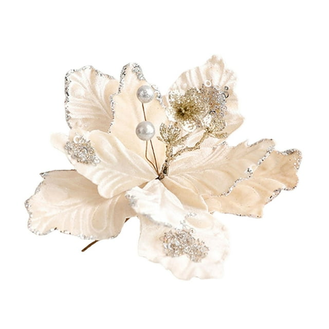 Colgante Navideño Elegante Flor Adorno Decorativo Navidad PVC Sofisticado Apropiado para Sesiones Fotográficas Decoración en Celebraciones 23 cm