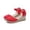Red, variant on Women's Slip-Ons Sneakers, Womens Loafers, Ladies Fashion Canvas Sneakers, Wedge Sandals Closed Toe Buckle Strap Casual Summer Platforms Non Slip Comfortable & Light-Weight Shoes