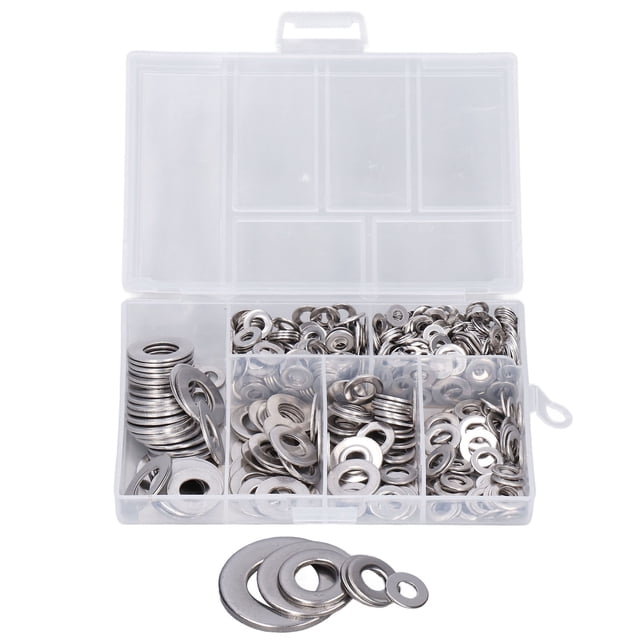 Washers, Various Sizes Durable Flat Washer Wide Use 304 Stainless Steel for Decoration for Maintenance