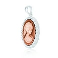 thumbnail image 2 of Bling Jewelry Womens Classic Victorian Lady Portrait Cameo Pendant Necklace Sterling Silver Brooch, 2 of 5