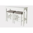 thumbnail image 3 of Bowery Hill Traditional Wood Sofa Table with Two Stools in White, 3 of 5