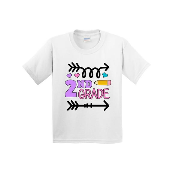 Inktastic School 2nd Grade with Arrows Youth T-Shirt