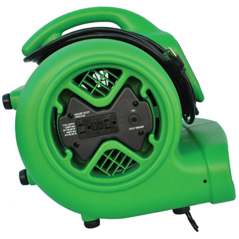 XPOWER P-430AT 1/3 HP- Air Mover Dryer & Power Outlets