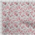 thumbnail image 4 of Soimoi Watercolor Floral Printed, Japan Crepe SatinFabric, by The Yard 54 Inch Wide, Decorative Sewing Fabric for Dresses Kimonos Gowns, Pink, 4 of 5