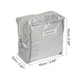 thumbnail image 2 of NOMADIC NOOK Women's Travel Makeup Bag 2 Pcs Silver Tone, 2 of 5