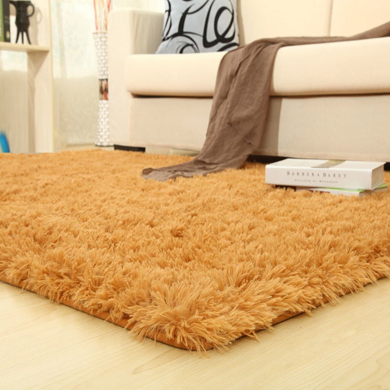 Fluffy Area Rugs Anti-Skid Dining Bedroom Carpet Rectangle Floor Mat 80X120CM 