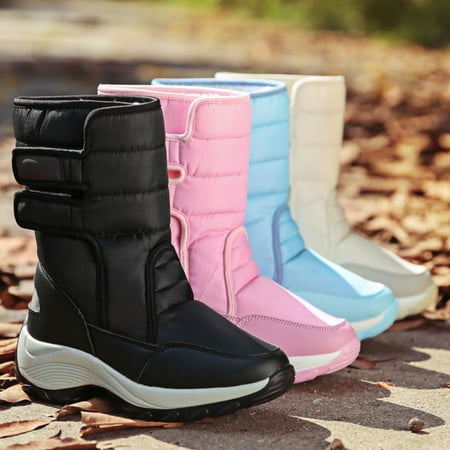 

Zhaomeidaxi Women s Warm Faux Fur Lined Mid Calf Winter Snow Boots