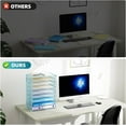 thumbnail image 4 of Paper Organizer Letter Tray, 9 Tier Mesh File Organizer with Handle, Paper Sorter Desk Organizer for Home Office Supplies - Blue, 4 of 6