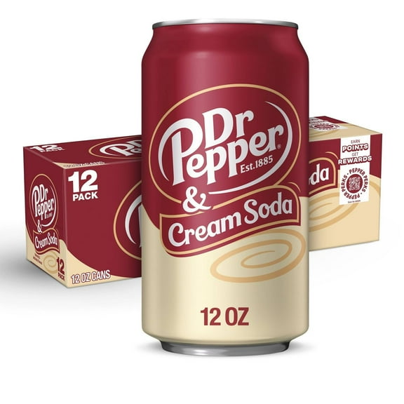 Dr Pepper Cream Soda - 12pk/12 fl oz Cans - Pack of 2