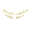Twinkle Twinkle Little Star Banner - Baby Shower, Gender Reveal, First Birthday Banner, Gold Glitter,Photo props