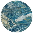 thumbnail image 2 of Addison Rugs Chantille Indoor/Outdoor Transitional Geometric, Abstract Navy Washable Round Rug, 8' x 8', 2 of 6