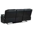 thumbnail image 5 of Pemberly Row Faux Leather Upholstered Motion Reclining Sofa Black, 5 of 12