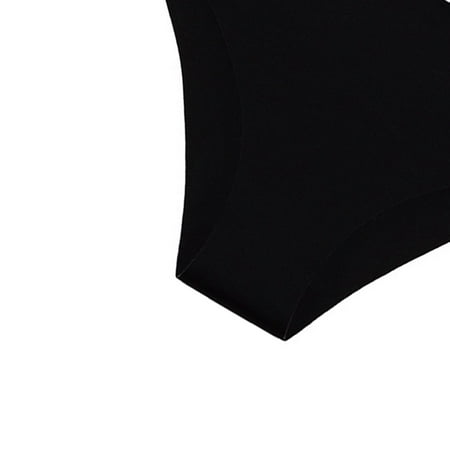 

Aayomet Womens Boxers Seamless Underwear Invisible Bikini No Show Nylon Spandex Women Panties Black S